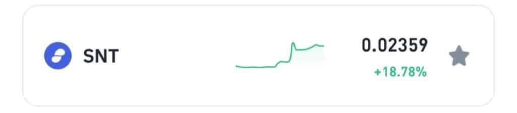 snt/usdt fiyatı %19,67 artış gösterdi