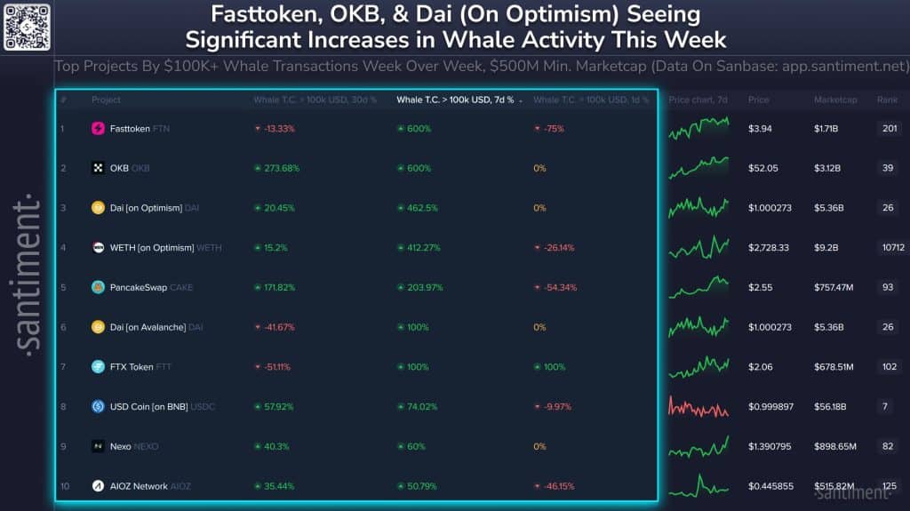 fasttoken (ftn) balina aktivitesinde rekor artış gösterdi!